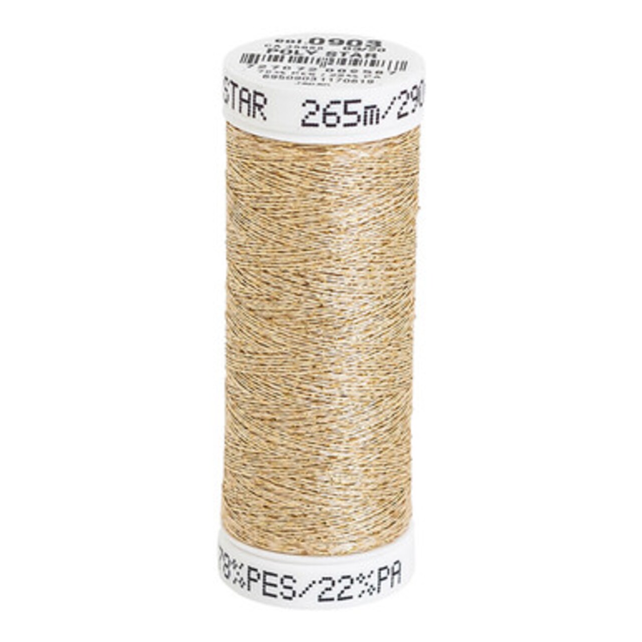 Sulky 30 Wt. Poly Sparkle™  Thread - Ecru with Gold Sparkle - 290 yd. Spool